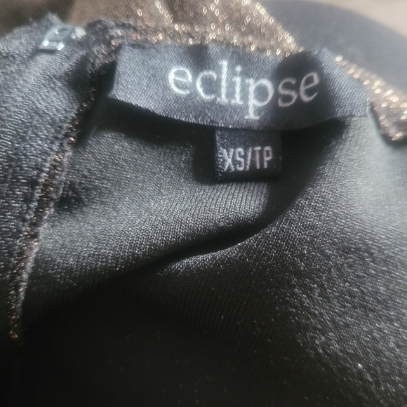 Eclipse Gold/black Shimmery Spaghetti Strap Mini Dress Sz.XS - Picture 6 of 6